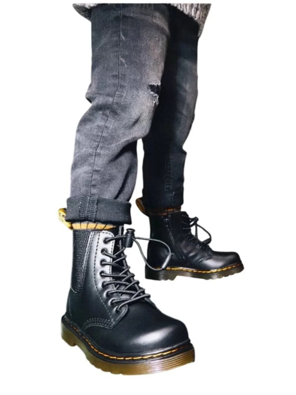 Dr.Martens Toddler 1460 Harper Leather Boots in Black – Size 7 New With Tags